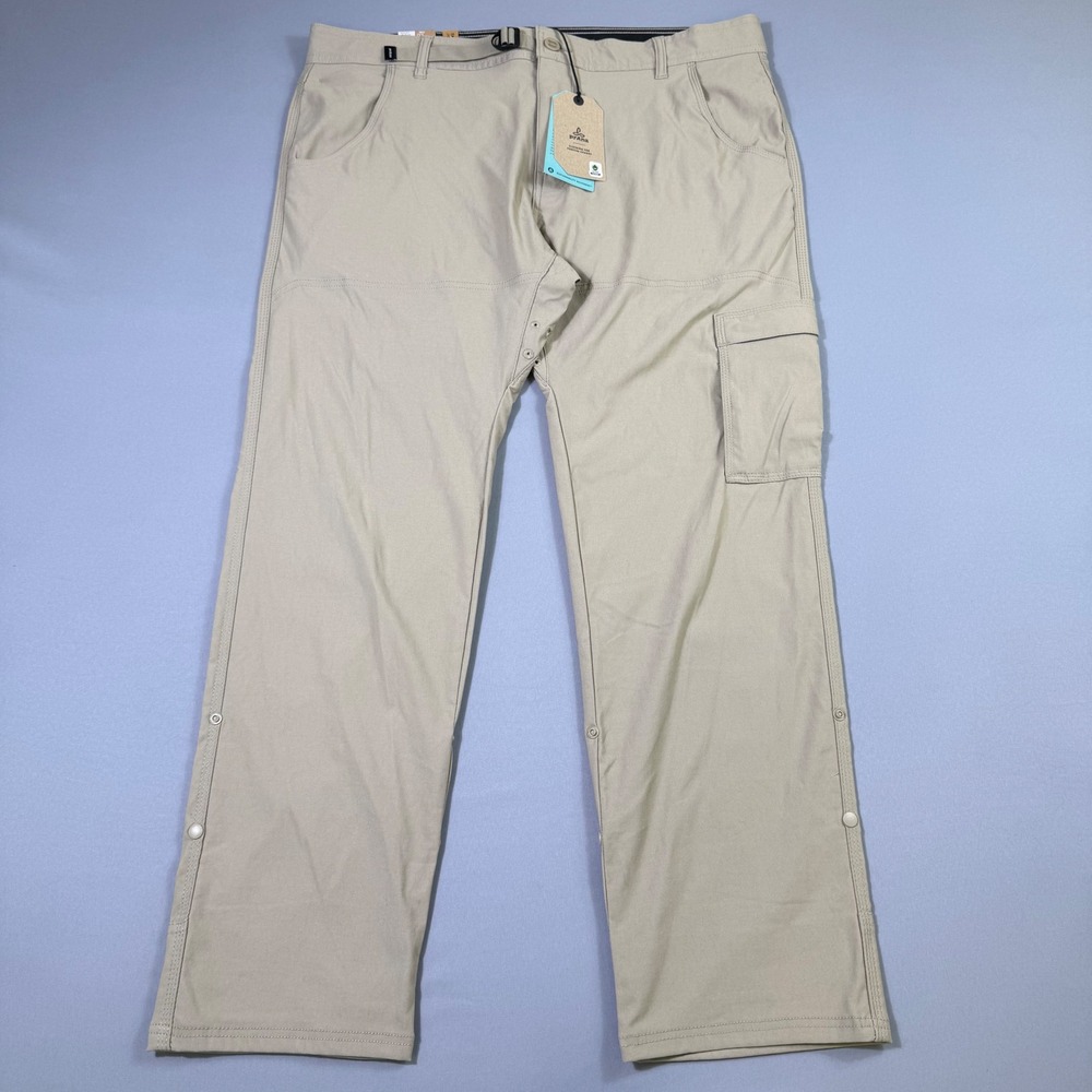 prAna Stretch Zion Slim Pant II‎ Mens 38x30 Sandbar Beige Hiking Cargo Trousers
